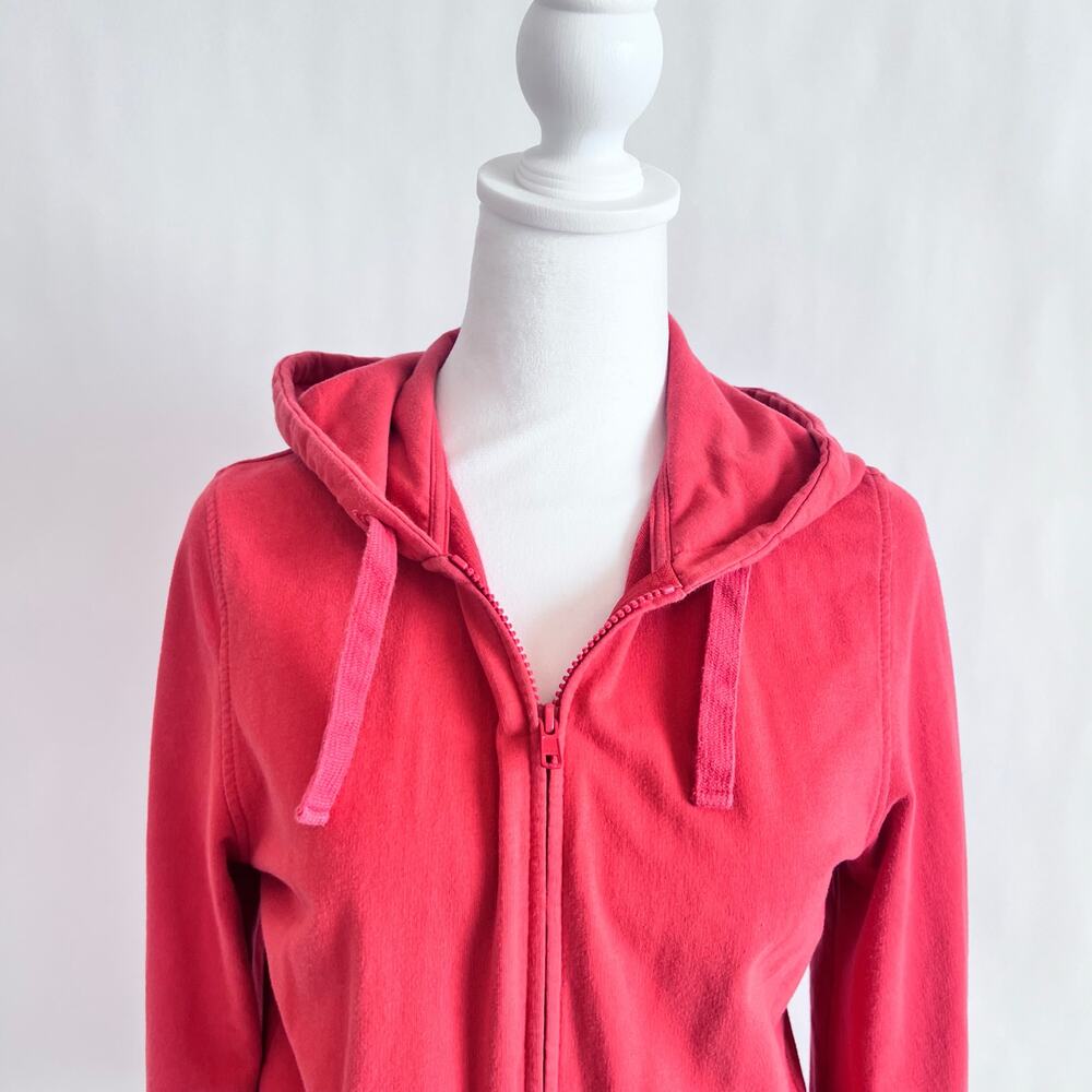 Women's Red Zip-Up Hoodie - Picture 4 of 12